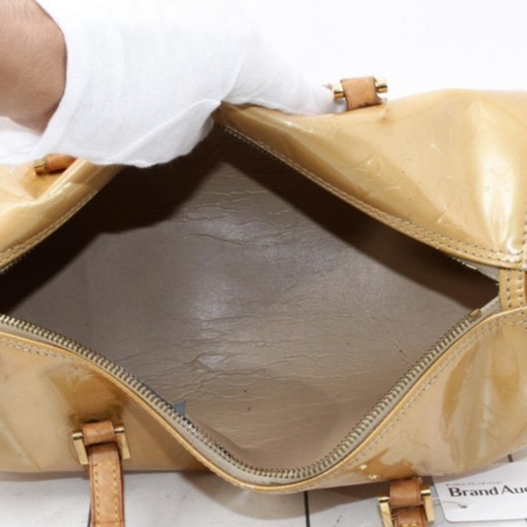 LOUIS VUITTON VERNIS BEDFORD HAND BAG BEIGE - Picture 3 of 6